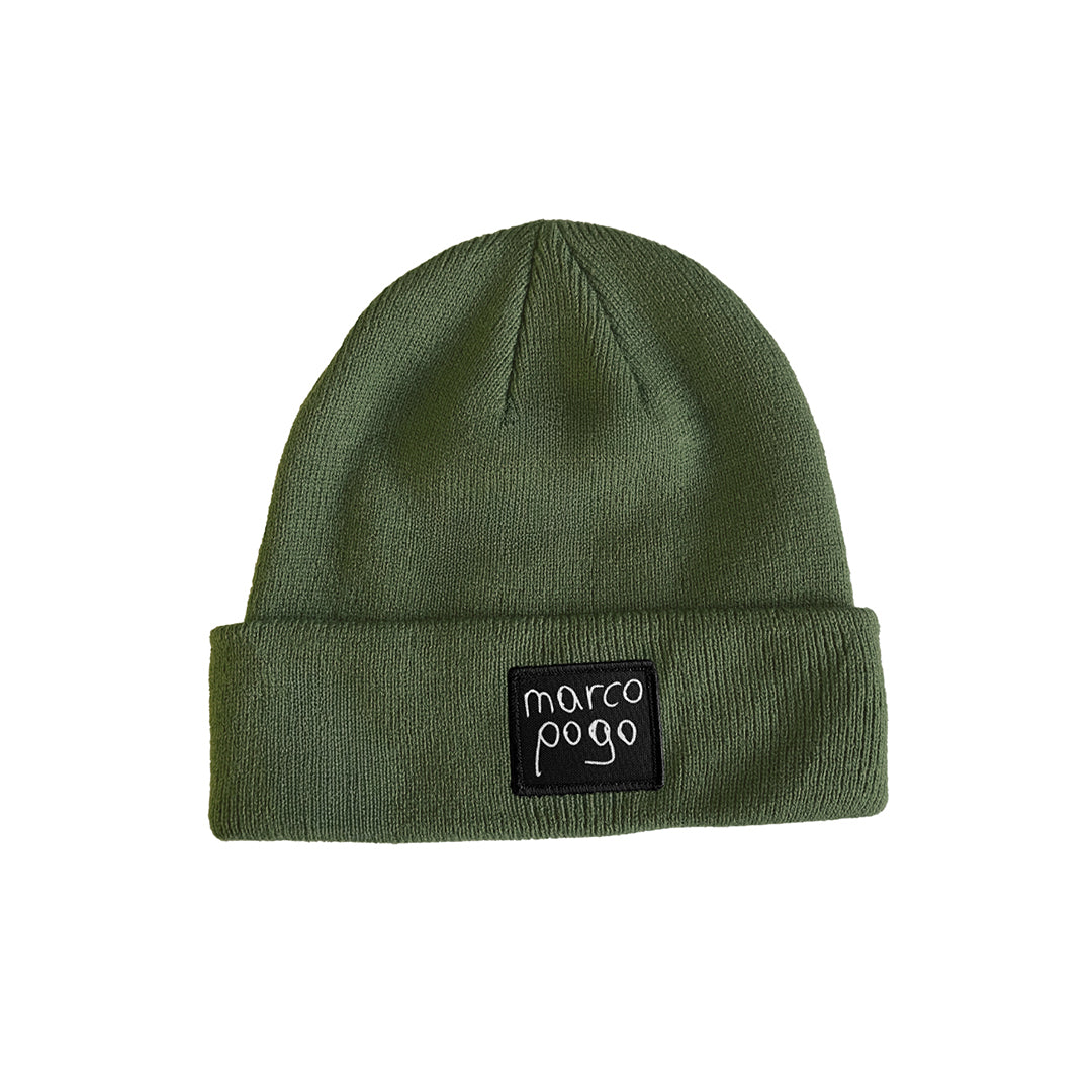 Marco Pogo Haube Beanie grau Rippenstrick