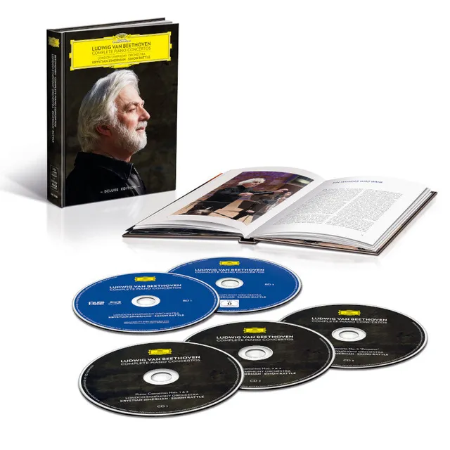Deutsche Grammophon Zimerman Beethoven Klavierkonzerte Deluxe Box 3CD+2Blu-ray