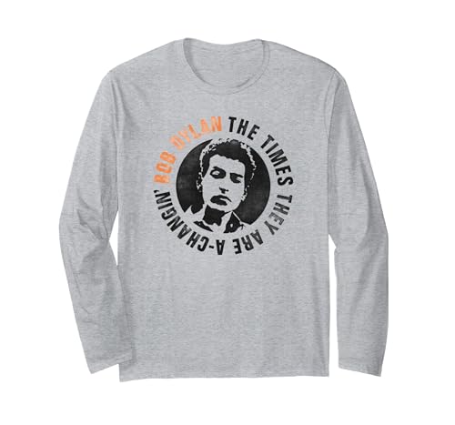 Bob Dylan Die Zeiten Langarmshirt Anthrazit Meliert S