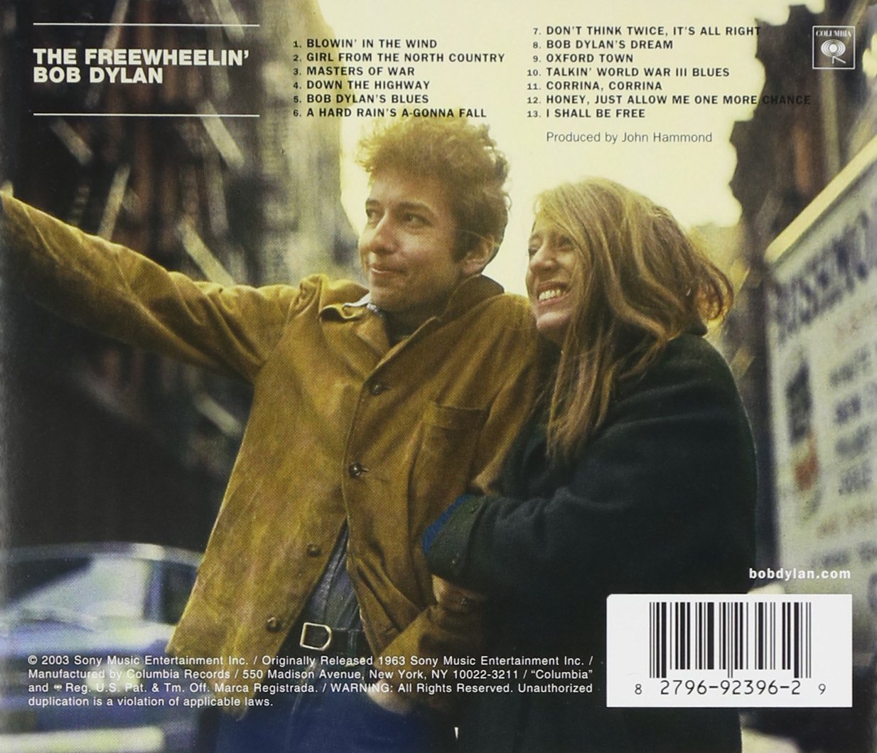 Bob Dylan The Freewheelin' Bob Dylan CD Remaster