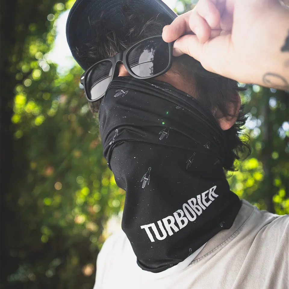 TURBOBIER Schlauchschal Loop-Tuch schwarz dehnbar