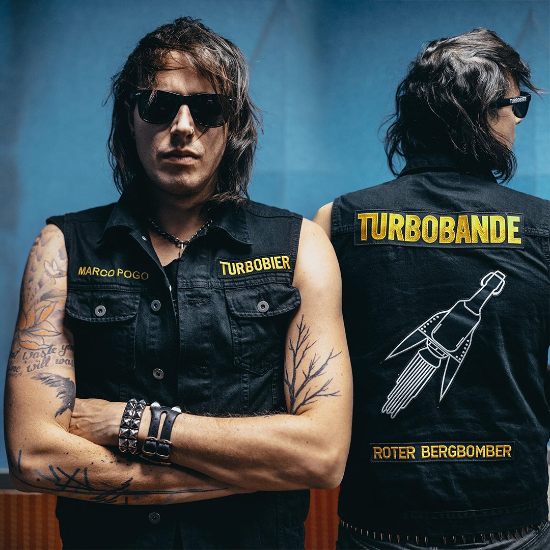 Turbobier TurboKutte Weste personalisiert Rigid Denim