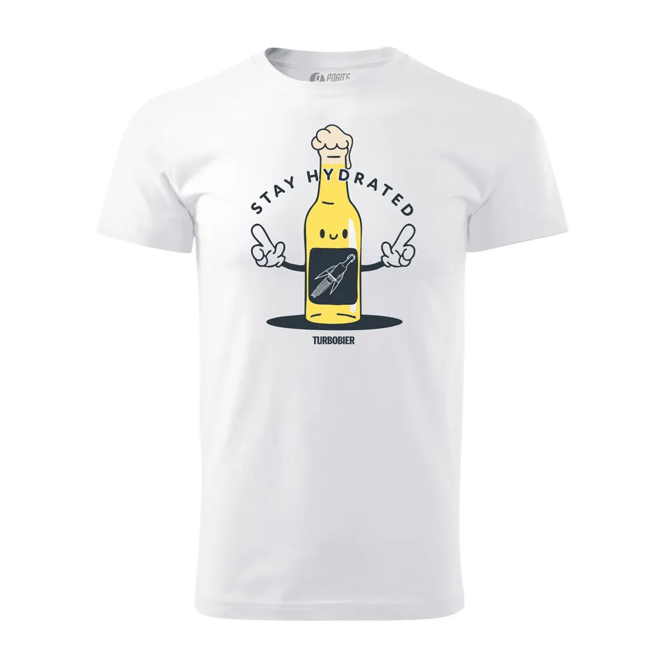 Turbobier Stay hydrated Shirt Baumwolle schwarz