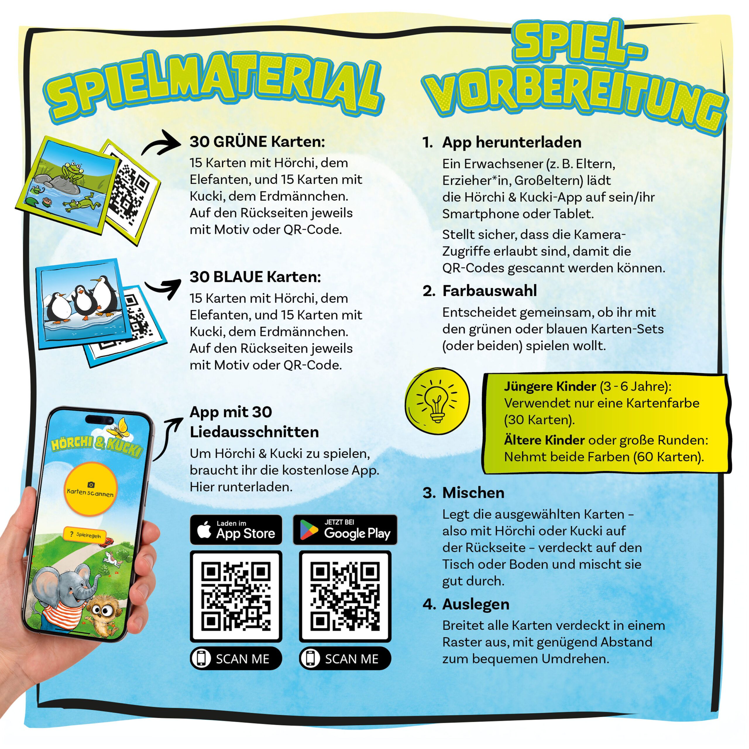 Lamp und Leute Hörchi Kucki Kinderlieder-Suchspiel QR