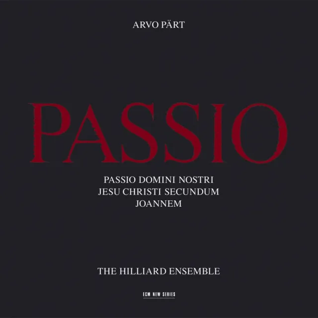 ECM New Series Arvo Pärt Passio CD Chorwerk