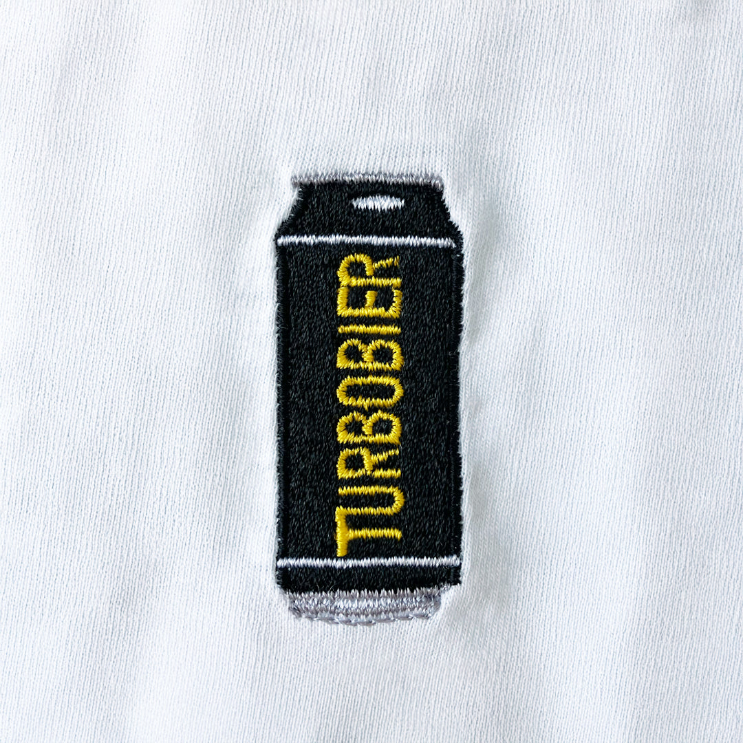 Turbobier Dose Shirt weiß Stick Baumwolle