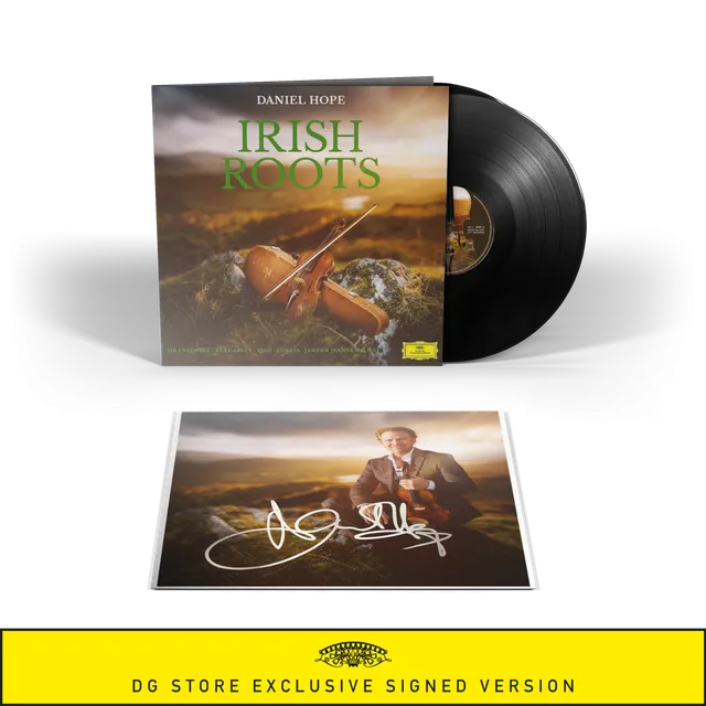 Deutsche Grammophon Daniel Hope Irish Roots LP signierte Art Card