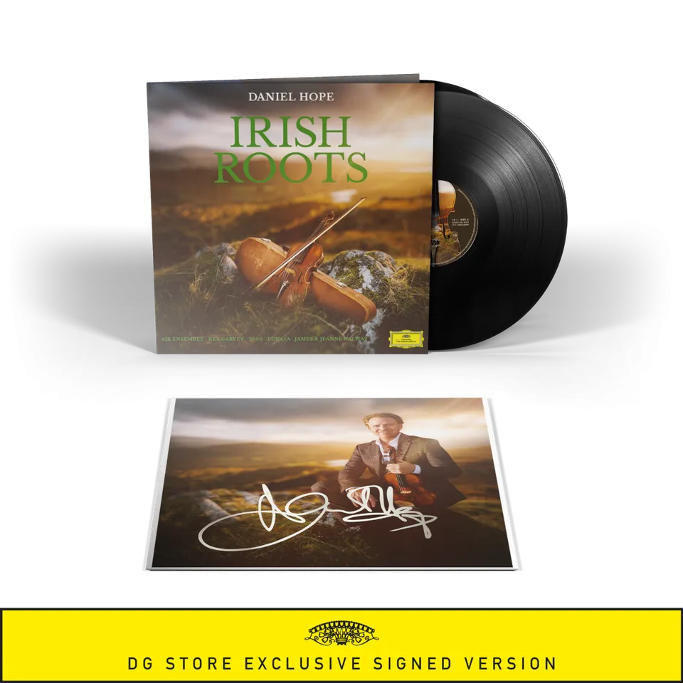 Deutsche Grammophon Daniel Hope Irish Roots LP signierte Art Card