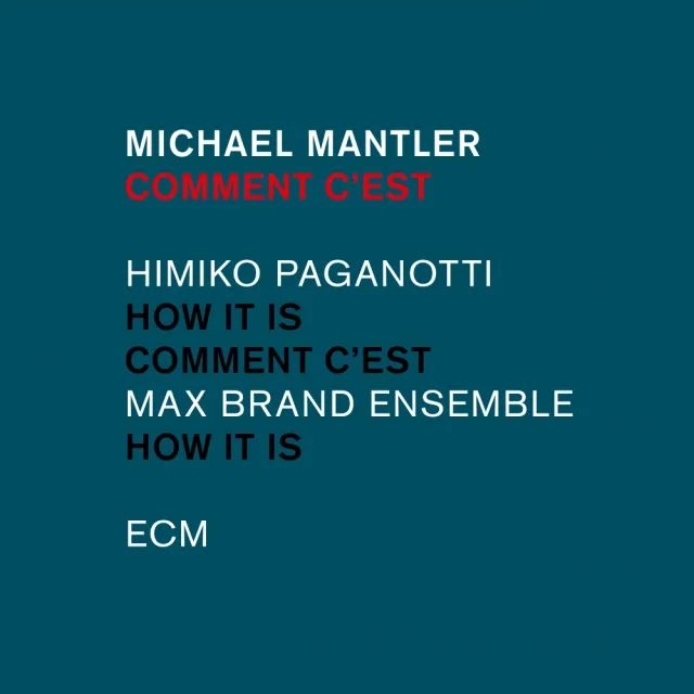 ECM Records Comment c’est Mantler CD Gesang