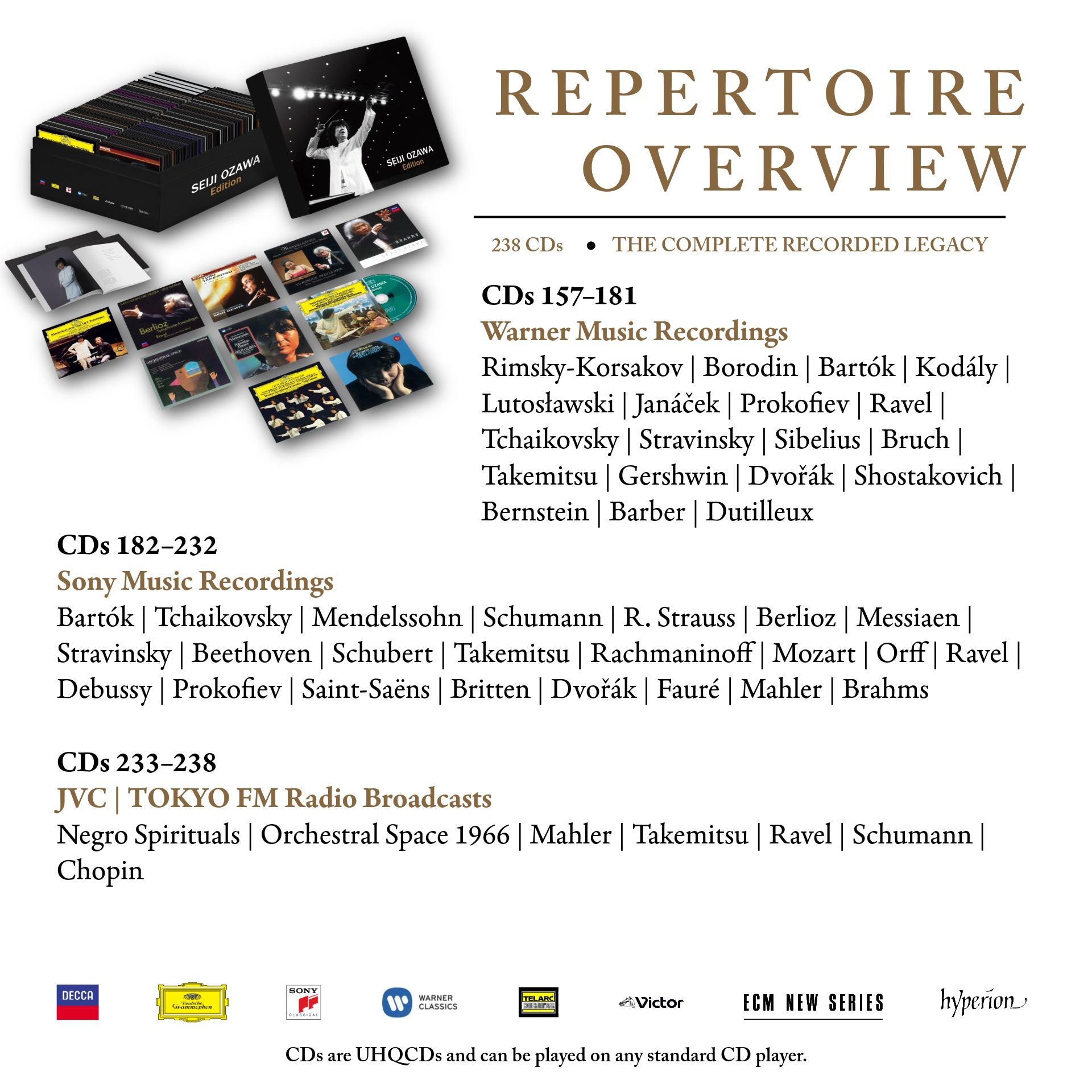 Deutsche Grammophon Seiji Ozawa Edition 238 CD UHQCD Box