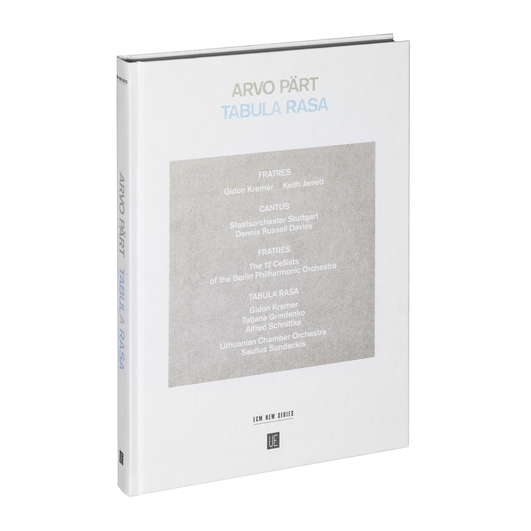 Deutsche Grammophon Tabula Rasa Deluxe Buch CD Arvo Pärt Partitur