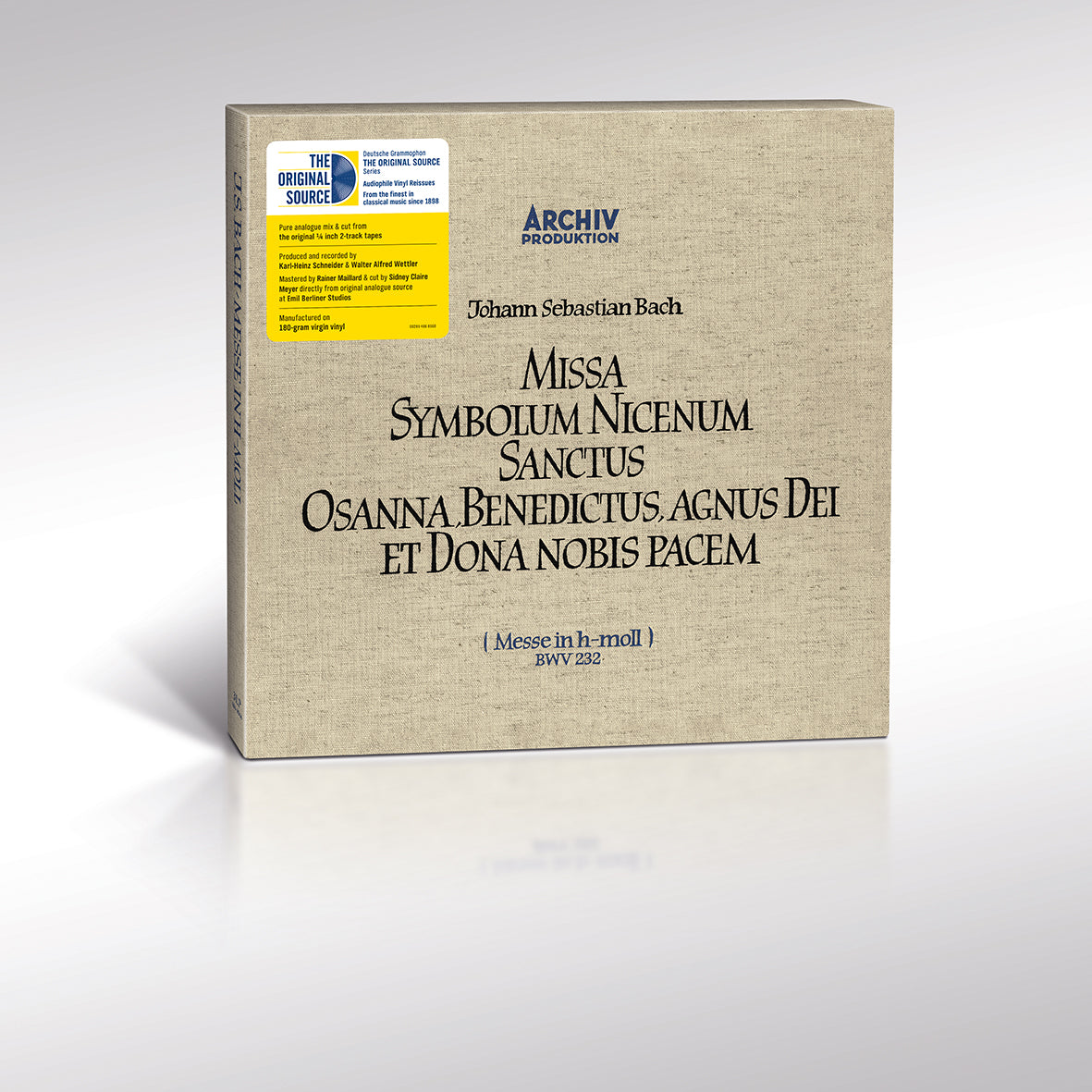 Deutsche Grammophon Original Source Bach h-Moll-Messe BWV 232 3LP Vinyl 180g