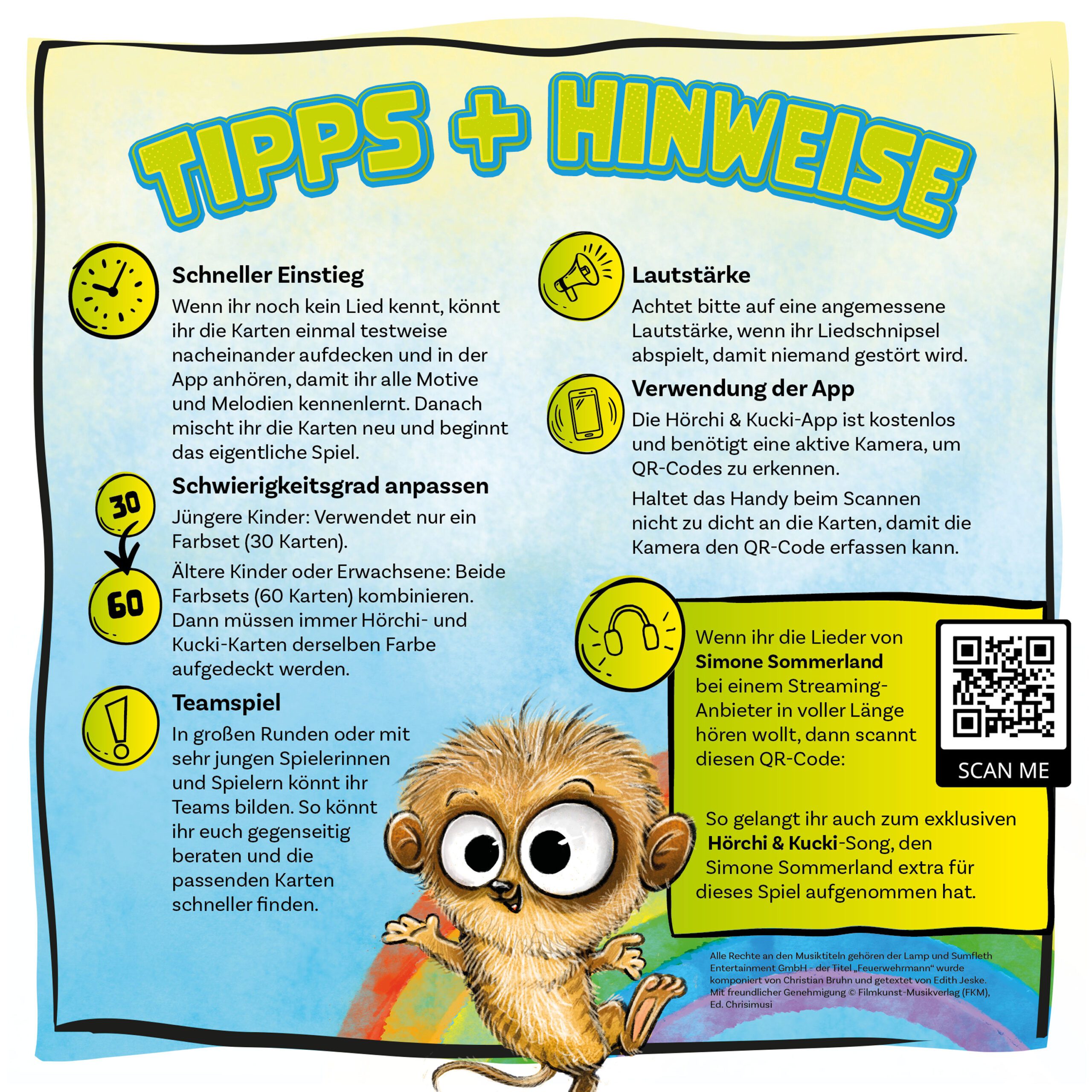 Lamp und Leute Hörchi Kucki Kinderlieder-Suchspiel QR