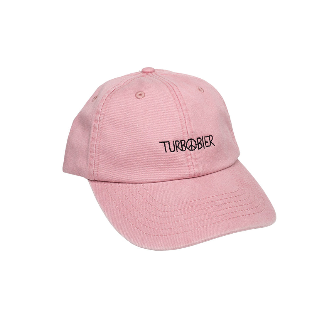 TURBOBIER Peace Vintage Cap Baumwolle Rosa Grau