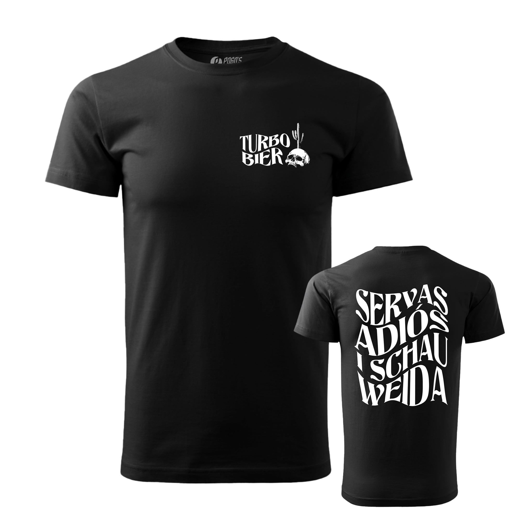 Turbobier Servas Adiós Shirt Unisex schwarz
