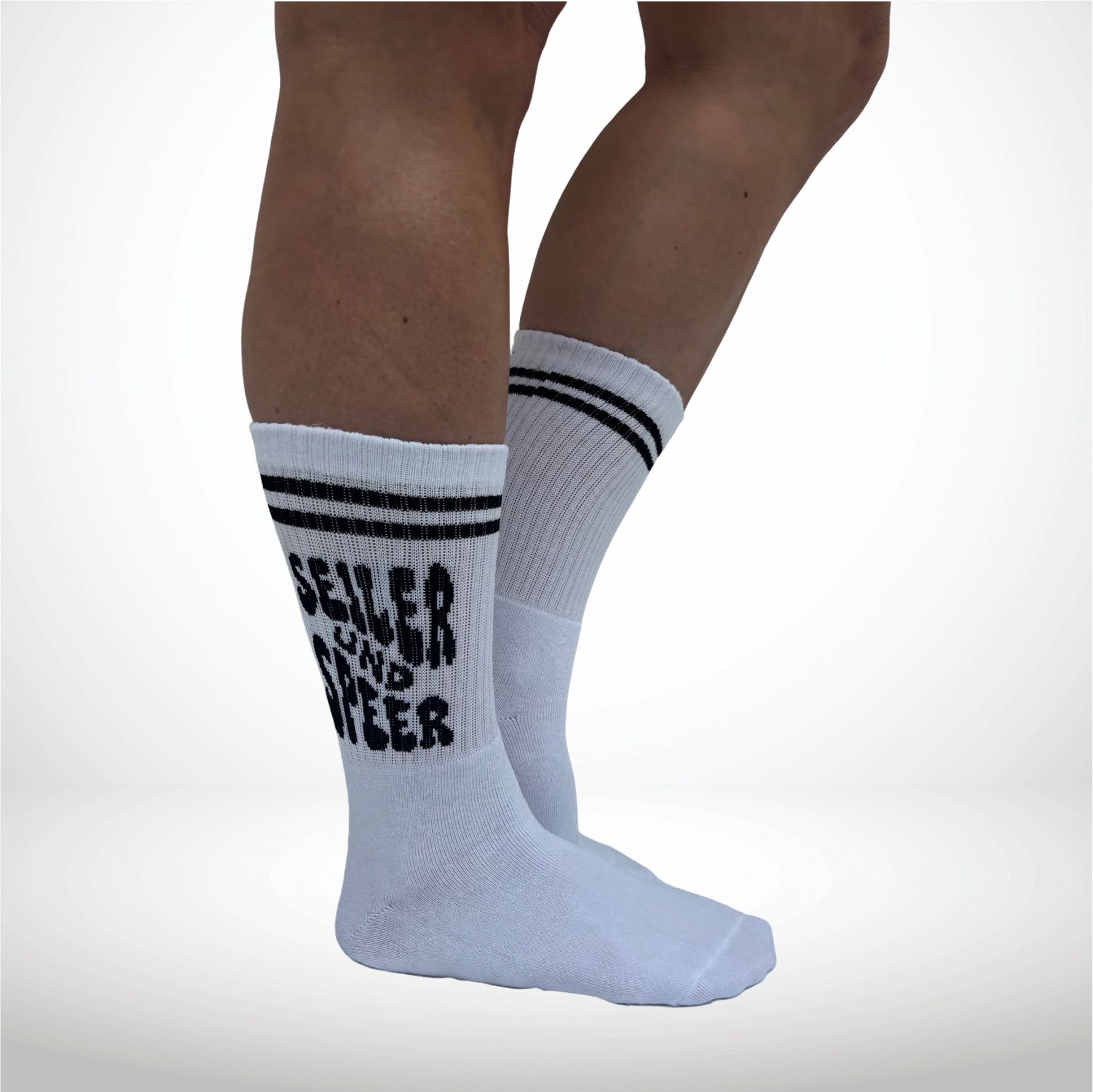 Seiler und Speer Sportsocken schwarz-weiß Allover Baumwolle