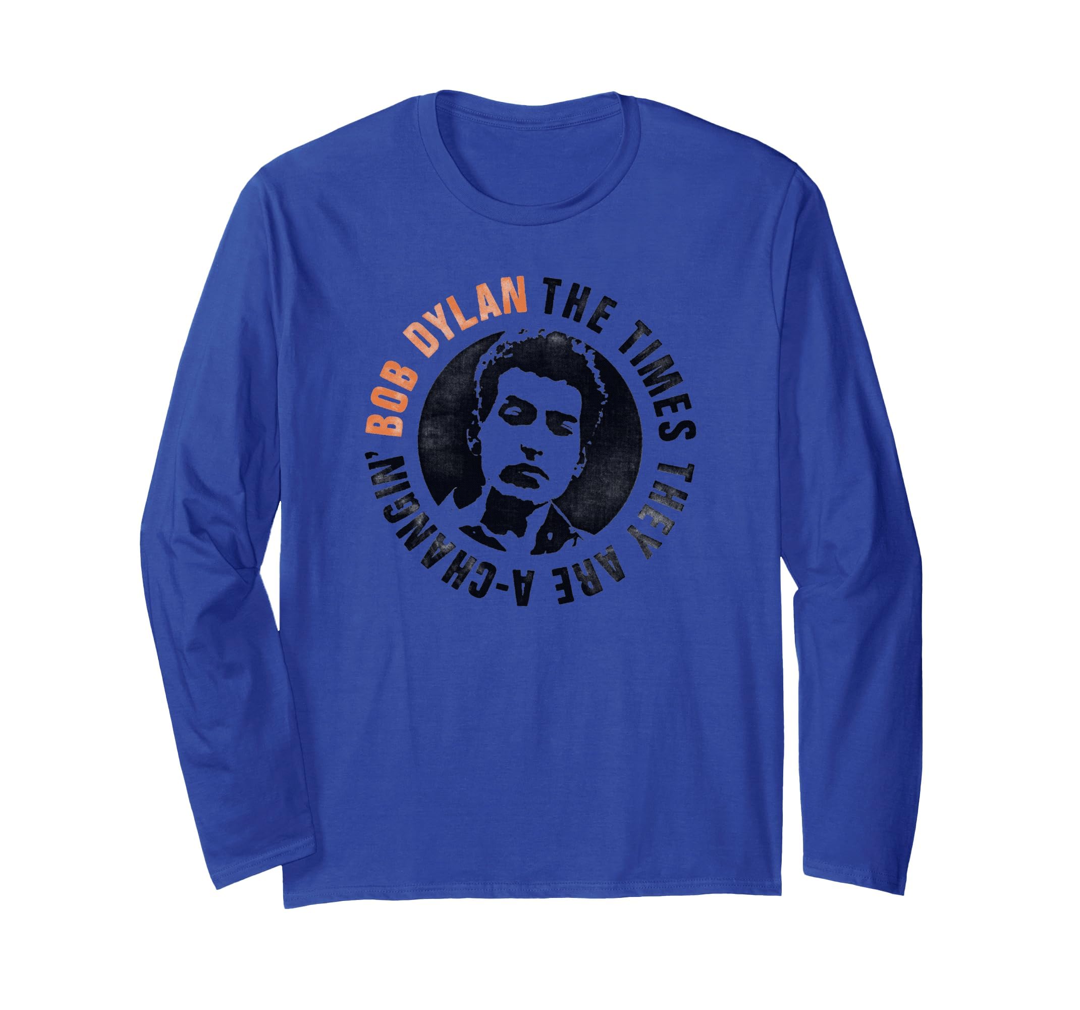 Bob Dylan Die Zeiten Langarmshirt Anthrazit Meliert S