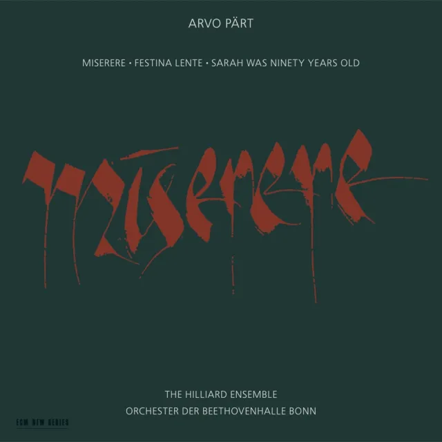 ECM Records Miserere CD – Arvo Pärt Chorwerk