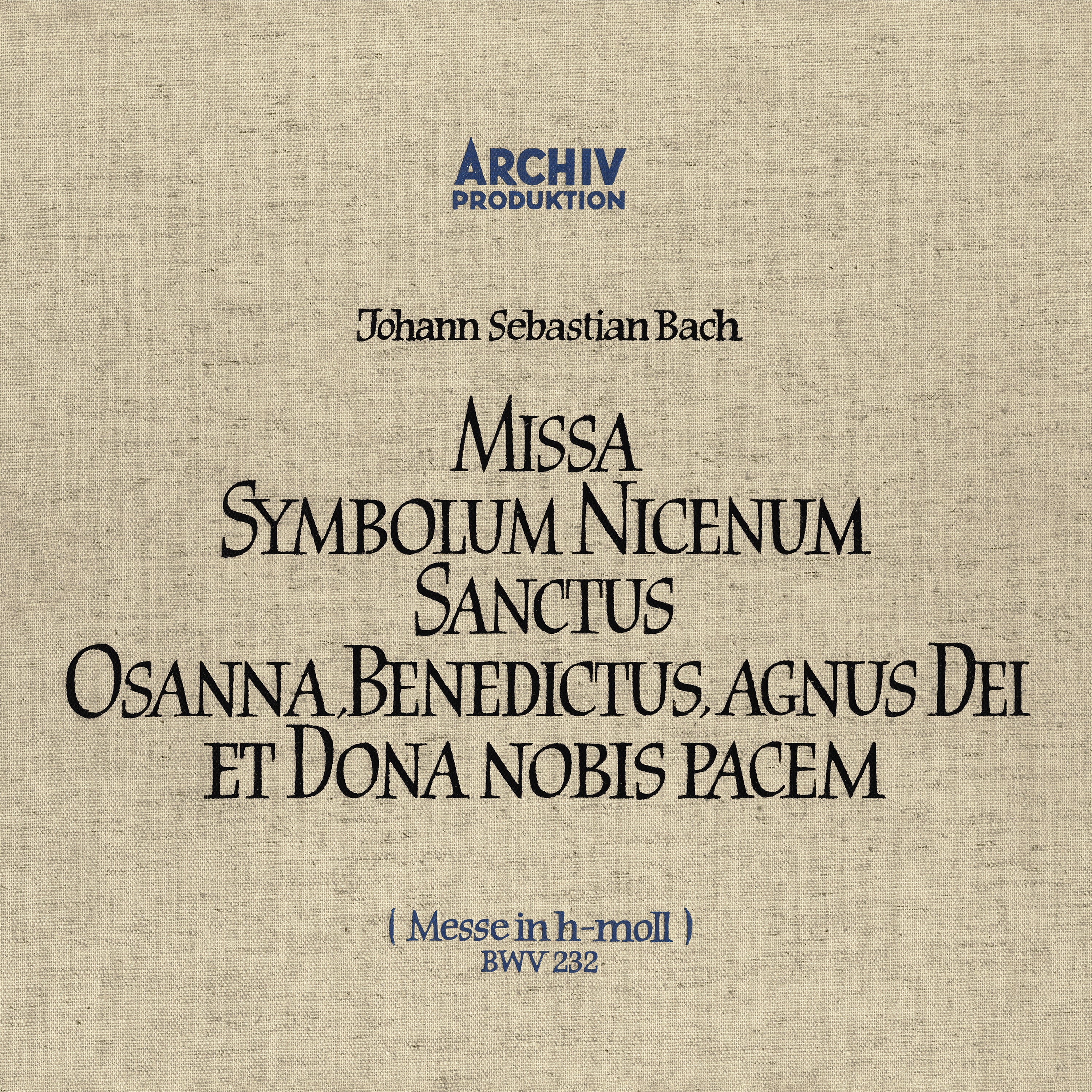 Deutsche Grammophon Original Source Bach h-Moll-Messe BWV 232 3LP Vinyl 180g