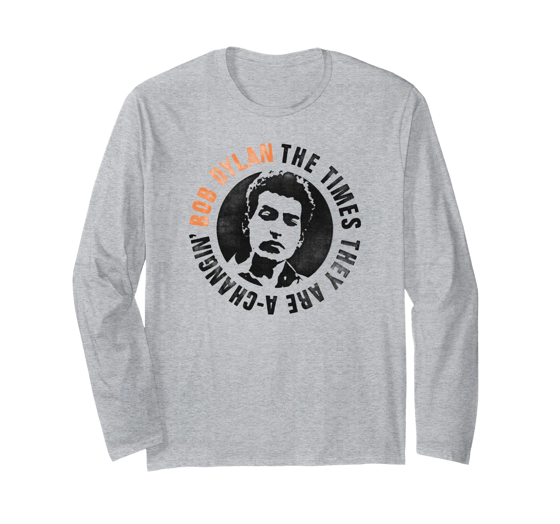 Bob Dylan Die Zeiten Langarmshirt Anthrazit Meliert S