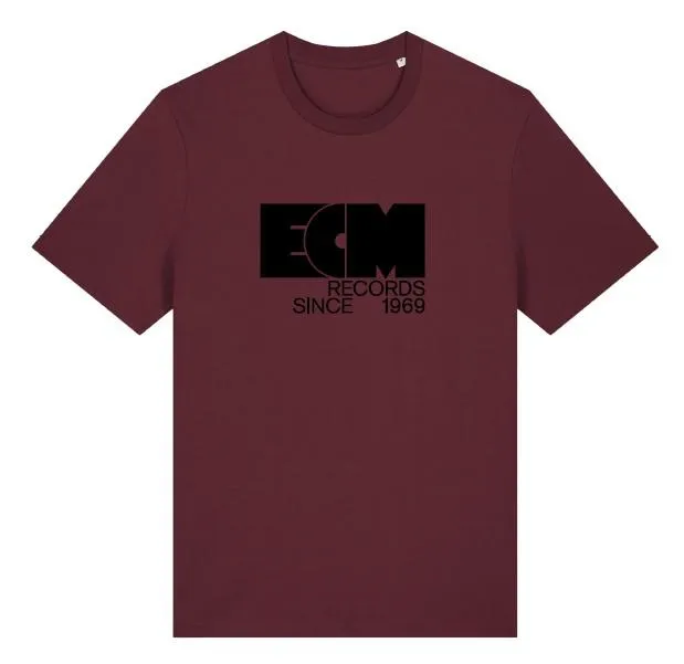 ECM Records T-Shirt burgundy Bio-Baumwolle